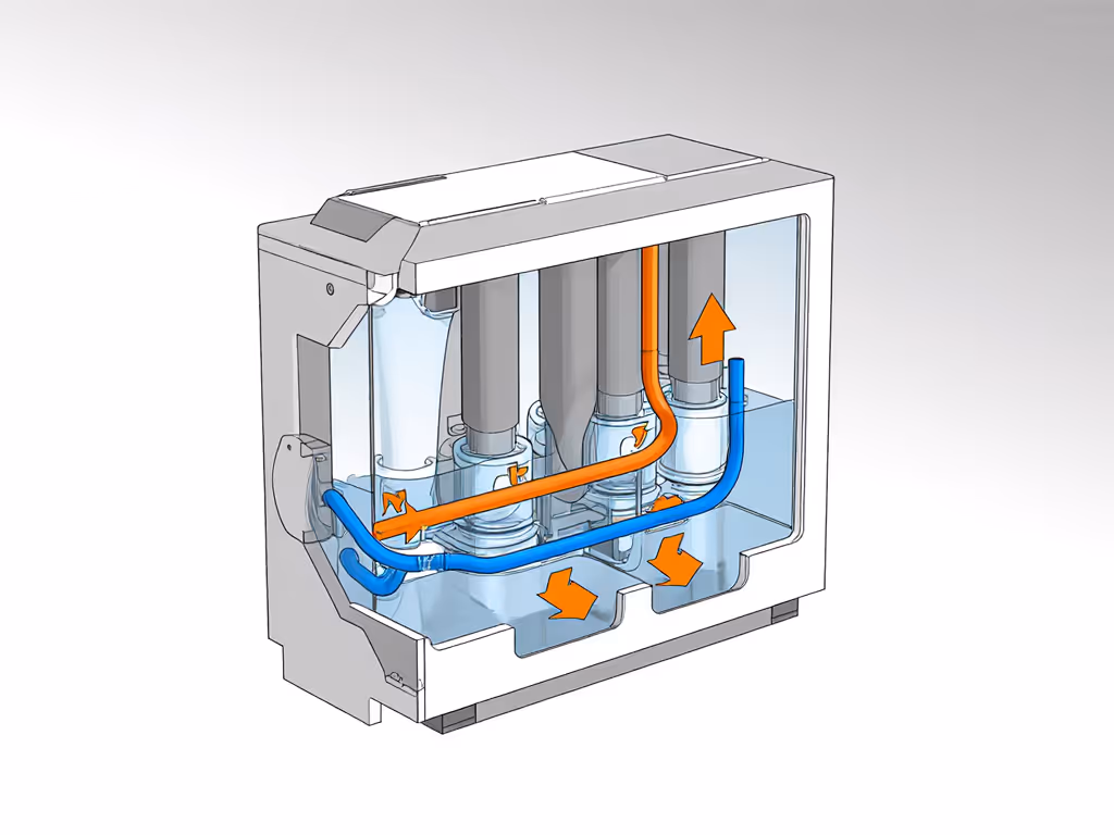 pressure washer pump winterization diagram showing proper fluid flow during chemical injection