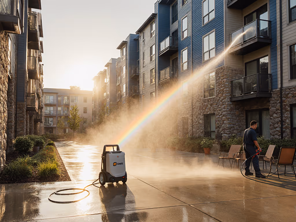 Apartment Complex Pressure Washing: Noise-Safe & Efficient