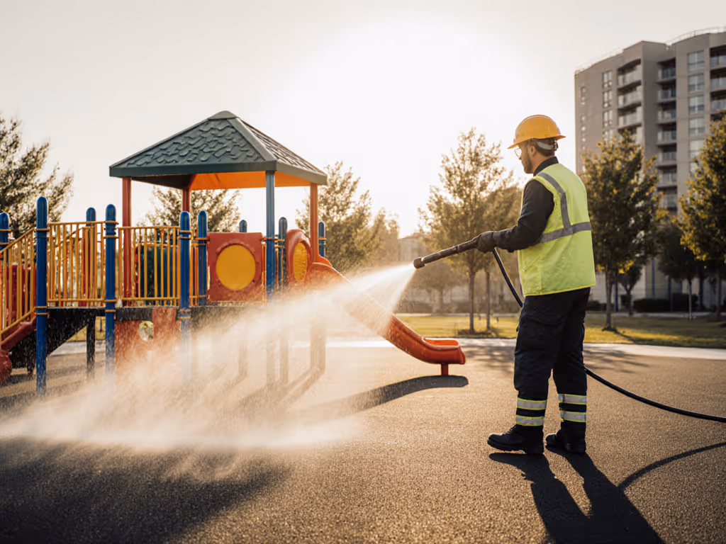 Professional Pressure Washer: Safe Playground Cleaning