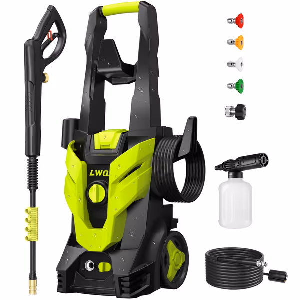 Pressure Washer with 4 Quick Connect Nozzles